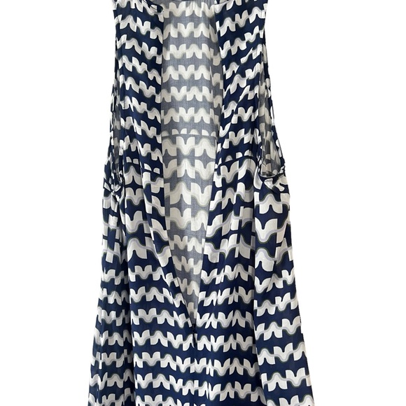 Tory Burch Windwell Midi Dress Cover-up Navy Blue, Beach Cruise Size XS - Picture 7 of 10